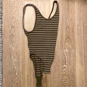 Olive green body suit